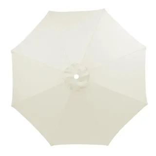 Sonnenschirm Ersatzbezug 3.5m/3.0m/2.8m/2.7m/2.5m/2.3m/2m 6/8 Streben, Sonnenschirm Stoff UV-Schutz 50 Windfest für Strand, Terrasse, Garten (350 cm 8 Streben, Beige)