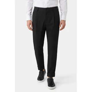 Strellson Bundfaltenhose "Louis Relaxed Fit" Everyday Business Pants mit geradem Bein, Pflegeleicht, schwarz