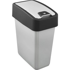 Bild Premium Abfallbehälter mit Flip-Deckel, Soft Touch, 10 l, Magne, Silber
