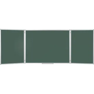Bi-Office Earth Klapptafel Trio Magnettafel, 120x90 (closed), grün emaillierte Oberfläche, Aluminiumrahmen