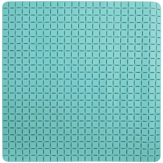 MSV - Rutschfester Quadro Prem Teppich 54x54cm Aqua - Langlebiges Gummi, Elegantes Design, Ideal für Badezimmer, Küche, Maximale Sicherheit, Optimaler Komfort, Leicht zu Reinigen