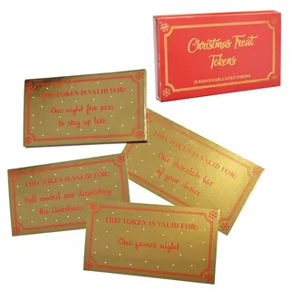 Packung 20 Redeemable Weihnachten Neuheit Gold Spielsteine