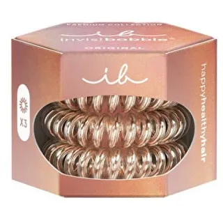 Invisibobble Haargummi Damen Premium Bronze - Original Spiral Haargummi Bronze me Pretty 3er Set - haarschonend HairLoveTech spurlos starker Halt ohne Abdruck ohne Knick ohne Kopfschmerzen