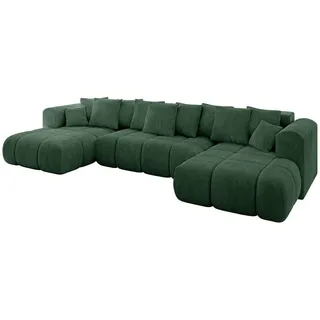 altdecor Eckcouch Cord 6-Sitzer Grün