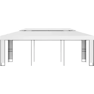 vidaXL Pavillon mit Doppeldach 3 x 6 m Weiß - Weiß