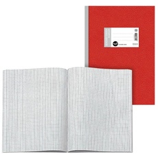 Bild Geschäftsbuch kariert, rot Hardcover 192 Seiten + GRATIS HARIBO Goldbären 100 g