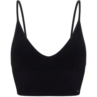 Lee Damen Womens Seamless Longline Crop Top In Black BH, Schwarz, S EU