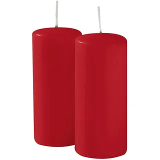 CERERIA DI Giorgio risthò Stumpenkerzen, Wachs, Rot, 5 x 5 x 12 cm, 9 Einheiten