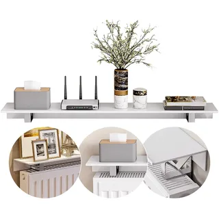 Heizkörperregal,Heizungsregal,Heizkörper Regal,Heizung Ablage,Radiator Shelf,Weiß Heizkörper Regal,Kein Bohren Erforderlich,Easy Fit Heizungsablage,für Heimbüro,35cm