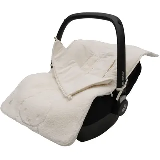 Jollein Fußsack Miffy Teddy, Oatmeal - Für Babyschale Kinderautositz Gruppe 0+ und Kinderwagen - Für 3-Punkt- und 5-Punkt-Gurt