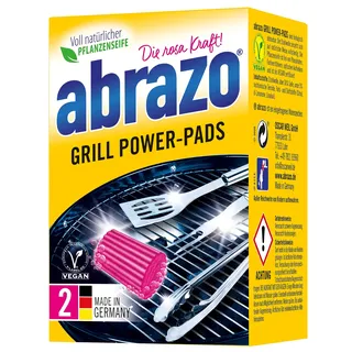 abrazo Grill Power-Pads - 3 Grillreiniger, Fettlöser mit antibakterieller Seife, Backofen und Grill Reiniger, Reinigung von Rost und Zubehör