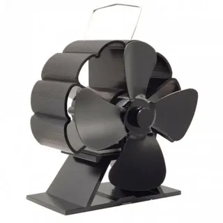 Ofenventilator FLAMINGO vierflügelig MINI, schwarz - Schwarz