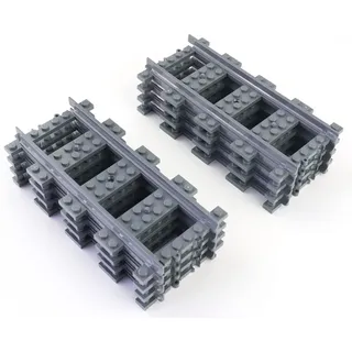 LEGO City Eisenbahn Schienen Gerade Dunkelgrau 53401
