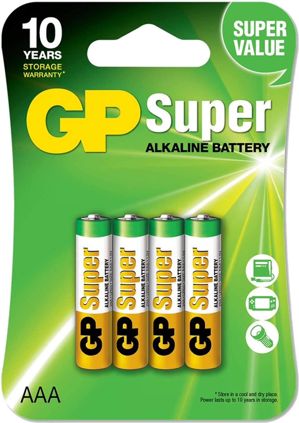 Bild von Super Alkaline AAA 1,5V LR3 GP24AE-2U4 Blister)