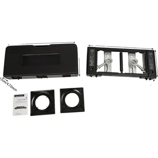 Gasgrill, Dualbrenner, tragbares Design, schwarz