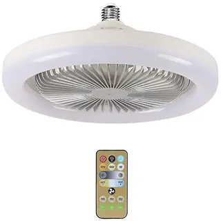 Deckenventilator mit LED-Licht und Fernbedienung 30 W weiß - Weiß