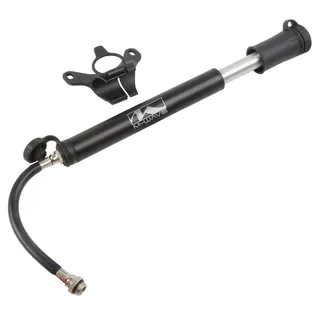 M-Wave Flexi Tube Fahrradpumpe, Minipumpe, Handpumpe, Luftpumpe, AV, DV, FV, Autoventil, Dunlopventil, Französisches Ventil, aus Aluminium, 89 g, Abnehmbarer Schlauch, Schwarz