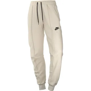 Nike FB8330-110 W NSW TCH FLC MR JGGR Pants Damen Pale Ivory/Black Größe M-S