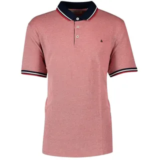 Jack & Jones Paulos Kurzarm-poloshirt - Rio Red / Detail Ps - 8XL