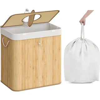 Songmics Pfandflaschen-Sammelbehälter 120 l Naturbeige