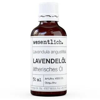 wesentlich. Lavendelöl - ätherisches Öl - 100% naturrein - u.a. für Duftlampe und Diffuser (50ml Glasflasche)