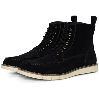 Schnürschuh BLEND "Schnorboots BHFootwear", Herren, Gr. 42, schwarz, Obermaterial: 100% Lederfaserstoff LEAFIBTEX., Schuhe Schnürschuh