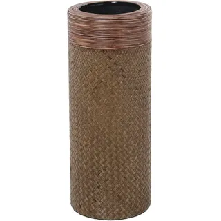 DRW Bodenvase aus Holz und Seegras, natürlich, 19 x 49 cm