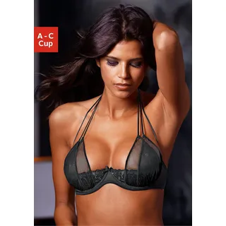 Büstenhebe PETITE FLEUR GOLD, Damen, Gr. 70, Cup C, schwarz, Spitze, Obermaterial: 50% Polyamid, 46% Polyester, 4% Elasthan, BHs Büstenhebe, mit Bügel und feinen Nackenträgern, sexy Dessous