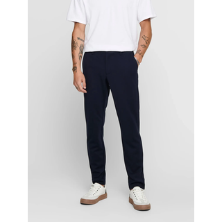 Chinos ONLY & SONS "ONSMARK SLIM GW 0209 PANT NOOS", Herren, Gr. 34, Länge 34, blau (night sky), Web, Obermaterial: 76% Polyester, 20% Viskose, 4% Elasthan, unifarben, schmal normal, Hosen Chinos