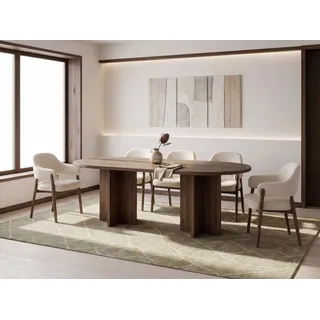 WFL GROUP Aster 204 x 75 x 90 cm Nussbaum