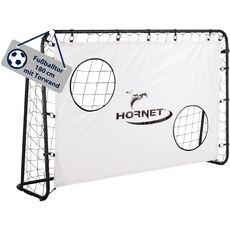 Bild Fußballtor Hornet 180 mit Torwand - Outdoor für Kinder & Erwachsene - Tor mit abnehmbarem Netz & zwei verstärkten Schusslöchern - wetterfestes für Training & Freizeit