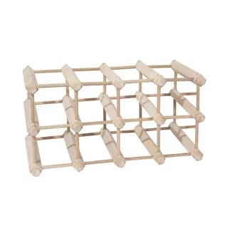 Wellhome Weinregal 12 Flaschen Buchenholz 0 x 0 x 0 cm Beige
