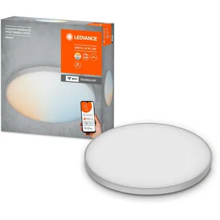 Ledvance Smarte LED Deckenleuchte, Panel für Innen mit WiFi Technologie, Lichtfarbe änderbar (3000K-6500K), 300mm Durchm., Kompatibel mit Google und Alexa Voice Control, SMART+ WIFI PLANON FRAMELESS