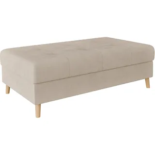 Home Affaire Polsterhocker »CHARRE XXL, Steppung im Sitzbereich, Maße: B/T/H: 118/73/40 cm« passend zur Serie CHARRE, auch in Cord und Bouclé, beige