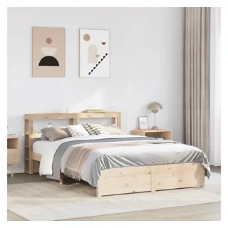 vidaXL Bettgestell mit Kopfteil ohne Matratze 120x200 cm