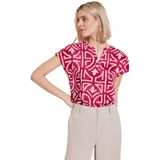 Street One Damen A344570 Sommer Bluse mit Print, Magnolia Pink, 34