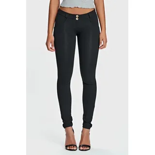 Jeggings FREDDY "WRUP2 SUPERSKINNY", Damen, Gr. XL (42), N-Gr, schwarz, Jersey, Obermaterial: 81% Baumwolle, 19% Elasthan, unifarben, figurbetont knöchelfrei, Hosen Jeggings, mit Lifting & Shaping Effekt