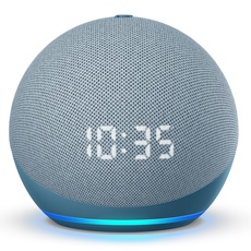 Bild Echo Dot 4. Generation mit Uhr blaugrau