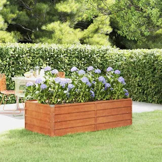 Hochbeet Rostig 160x80x45 cm Cortenstahl - Braun