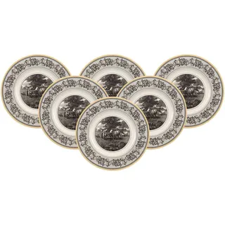 Villeroy & Boch »Frühstücksteller Audun Ferme ø 21,6 cm 6er Set weiß-grau-gelb«, gelb),