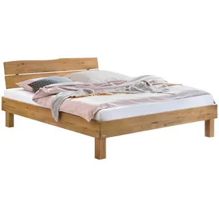 Hasena Bett , Wildeiche , Holz , Wildeiche , massiv , Höhe ca. 22 cm , 200x200 cm , in verschiedenen Größen erhältlich , Holzmöbel, Holzbetten, Sonstige Holzbetten