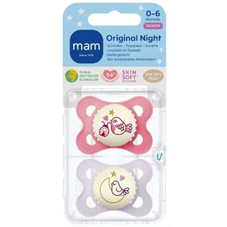 Mam Baby MAM Original Night Silikon pink/lila, 0-6 Monate,