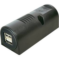 Bild von USB-Aufbau-Doppelsteckdose Belastbarkeit Strom max.=5A Passend für (Details) USB-A Steckdose