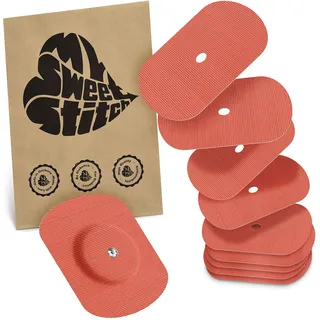 MySweetStitch | Freestyle Libre 2 / Select Overpatch - Oval Pflaster 10 St rot