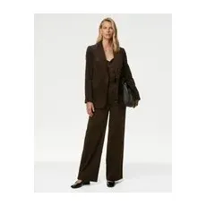 Womens M&S Collection Cord Wide Leg Trousers - Bitter Chocolate, Bitter Chocolate - 18-REG