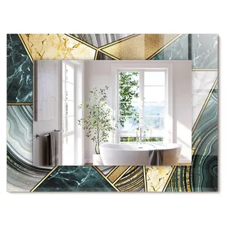 Abstrakte geometrische Muster – Rechteckiger Spiegel mit Druck 80x60 cm – Modern - Dekorativ für die Wand