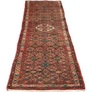 morgenland Orientteppich »Perser - Nomadic - 288 x 72 cm - hellrot«, rechteckig, 10 mm Höhe, Wohnzimmer, Handgeknüpft, Einzelstück mit Zertifikat, rot