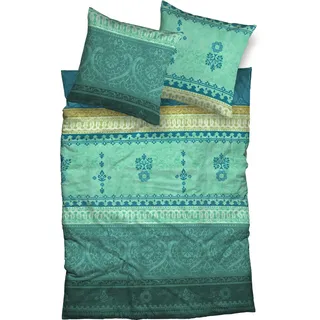 Casatex Indi ornamental Grün 135 x 200 cm + 2 x 80 x 80 cm