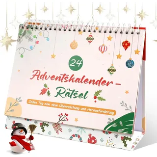 Rätsel Adventskalender 2026 für Kinder Familien 24 Tage ohne Schokolade 21 x 17 cm