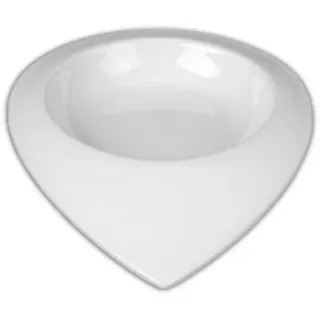 Holst Porzellan DB 2061 Teller halbtief 18 cm Teardrops Dinner Bowl, weiß, 17.5 x 13 x 2.8 cm, 6 Einheiten